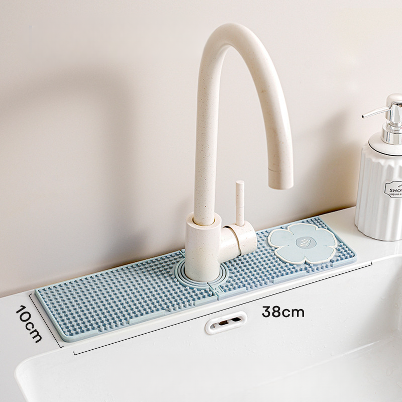 Faucet Drip Catcher Mat: Custom-Fit, Silicone, Non-Slip