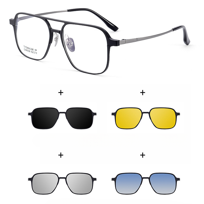 5-in-1 Magnetic Clip-On Eyewear: Effortless Switching with Polarized Lenses