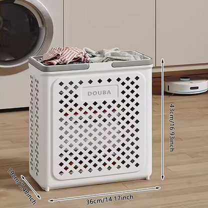 Large Capacity Collapsible Laundry Basket: Breathable Design & Built-In Wheels