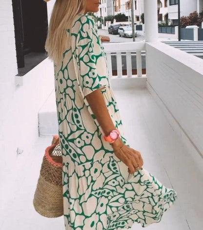 Women's Casual Floral Swing Dress Summer Dress